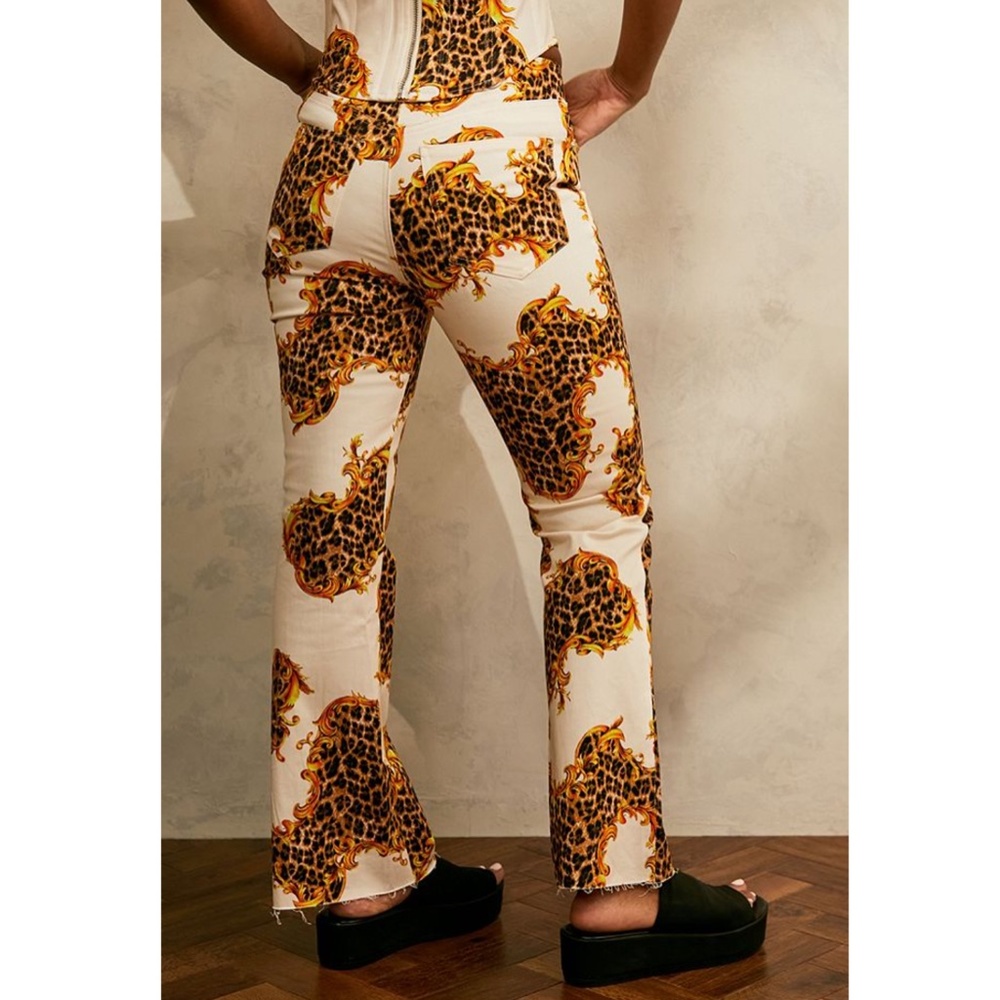 NWT Miaou x UO Exclusive Printed Morgan Jeans size M - Picture 3 of 4